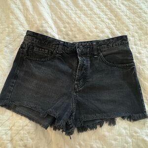 Free People Charcoal Jean Shorts
